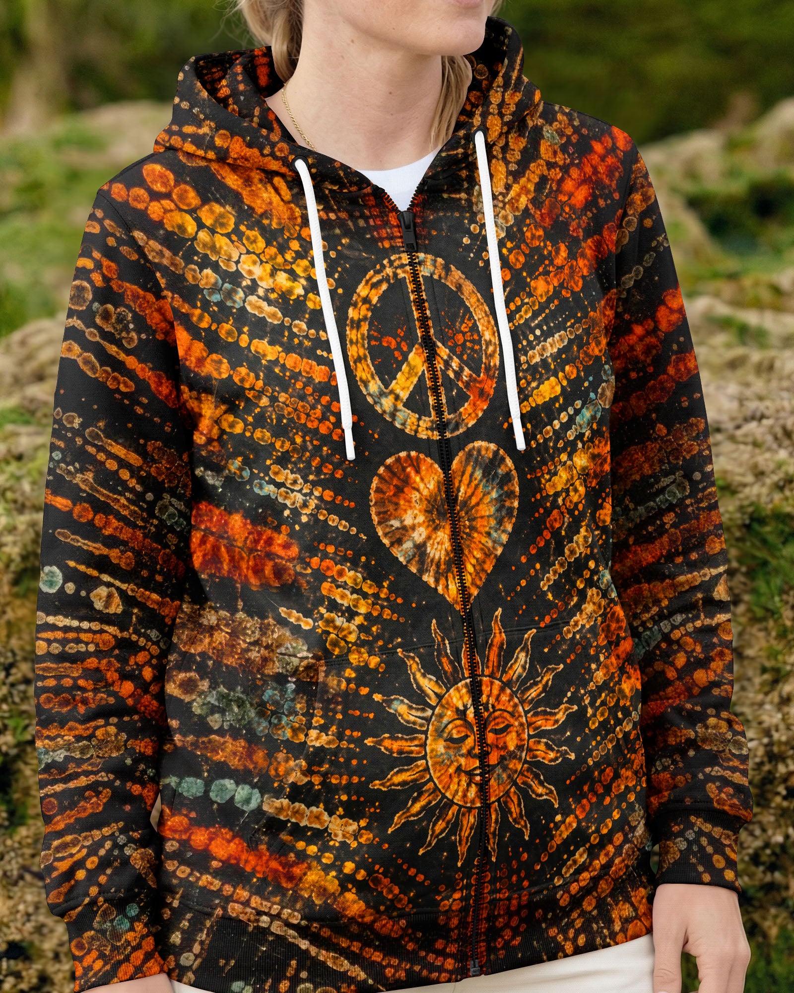 PEACE LOVE HIPPIE SUN ALL OVER PRINT - TLTW0104261