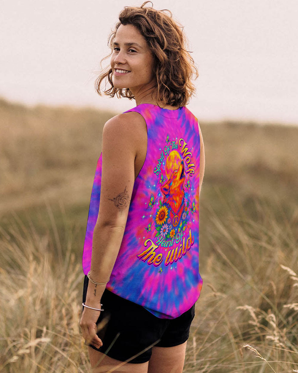 SPIRIT OF THE WOLF TIE DYE ALL OVER PRINT - TLTW0107254