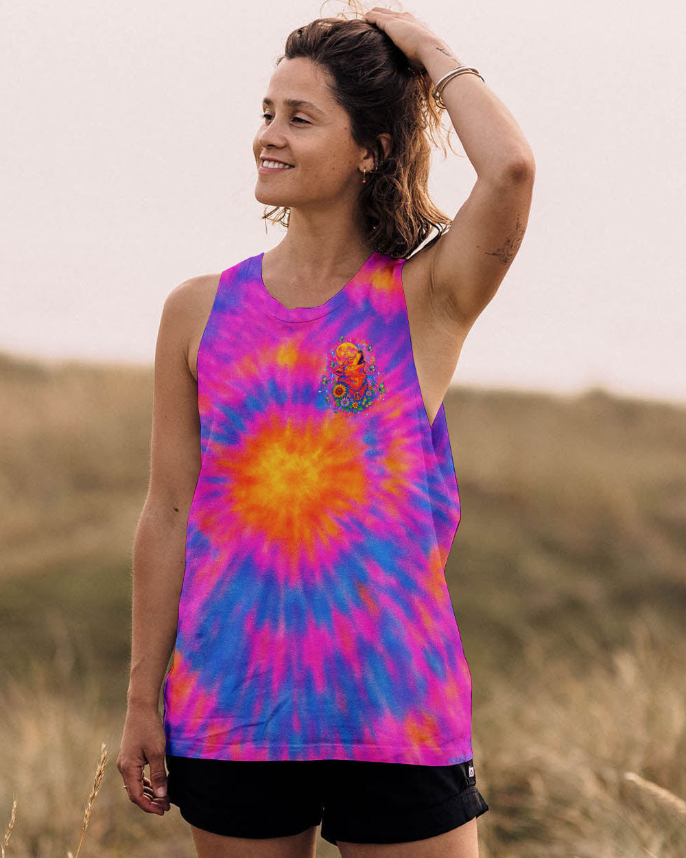 SPIRIT OF THE WOLF TIE DYE ALL OVER PRINT - TLTW0107254
