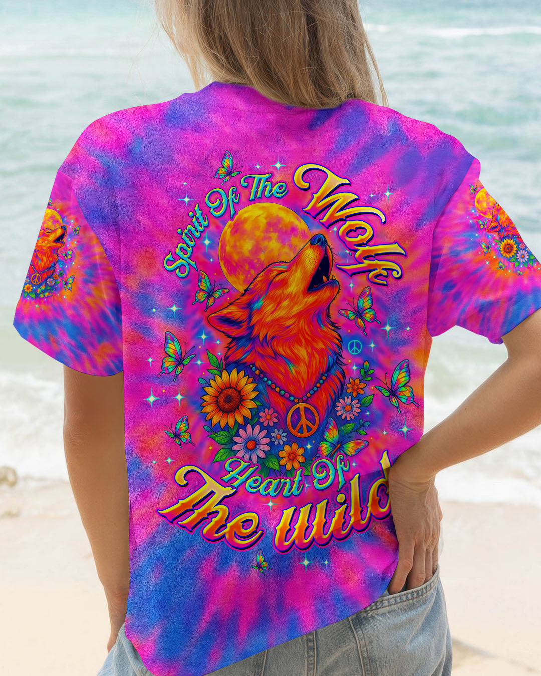 SPIRIT OF THE WOLF TIE DYE ALL OVER PRINT - TLTW0107254