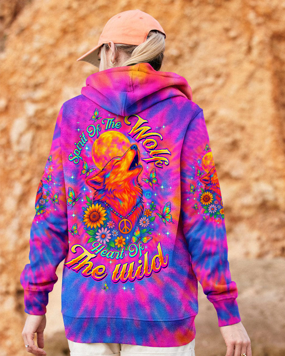 SPIRIT OF THE WOLF TIE DYE ALL OVER PRINT - TLTW0107254