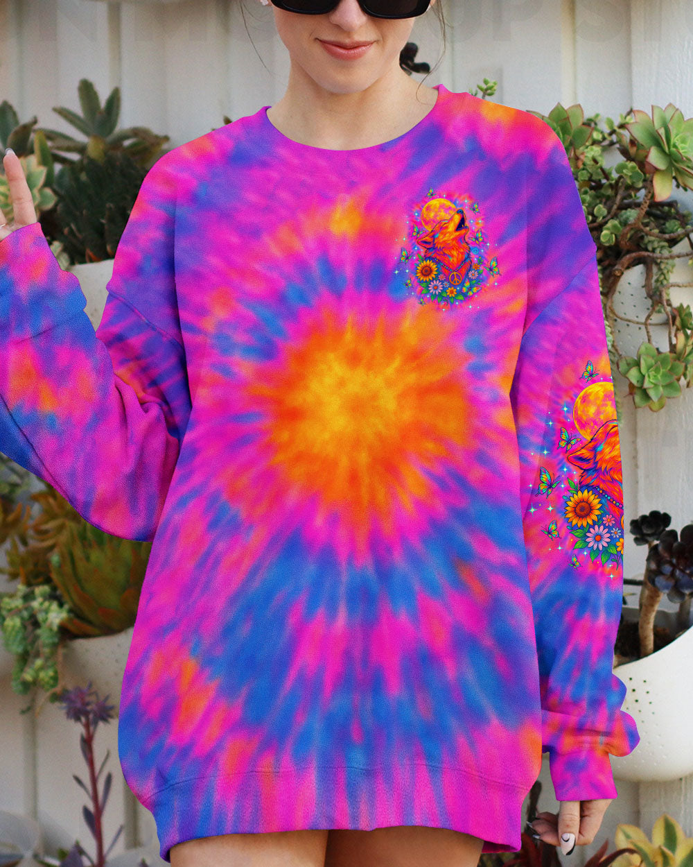 SPIRIT OF THE WOLF TIE DYE ALL OVER PRINT - TLTW0107254