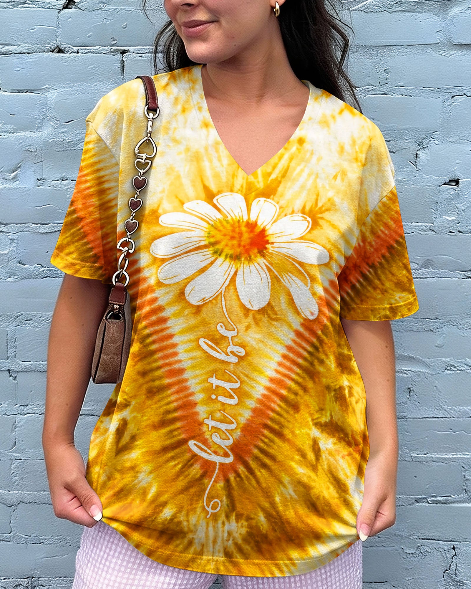 LET IT BE DAISIES V PATTERN  ALL OVER PRINT   - TLTW0107261