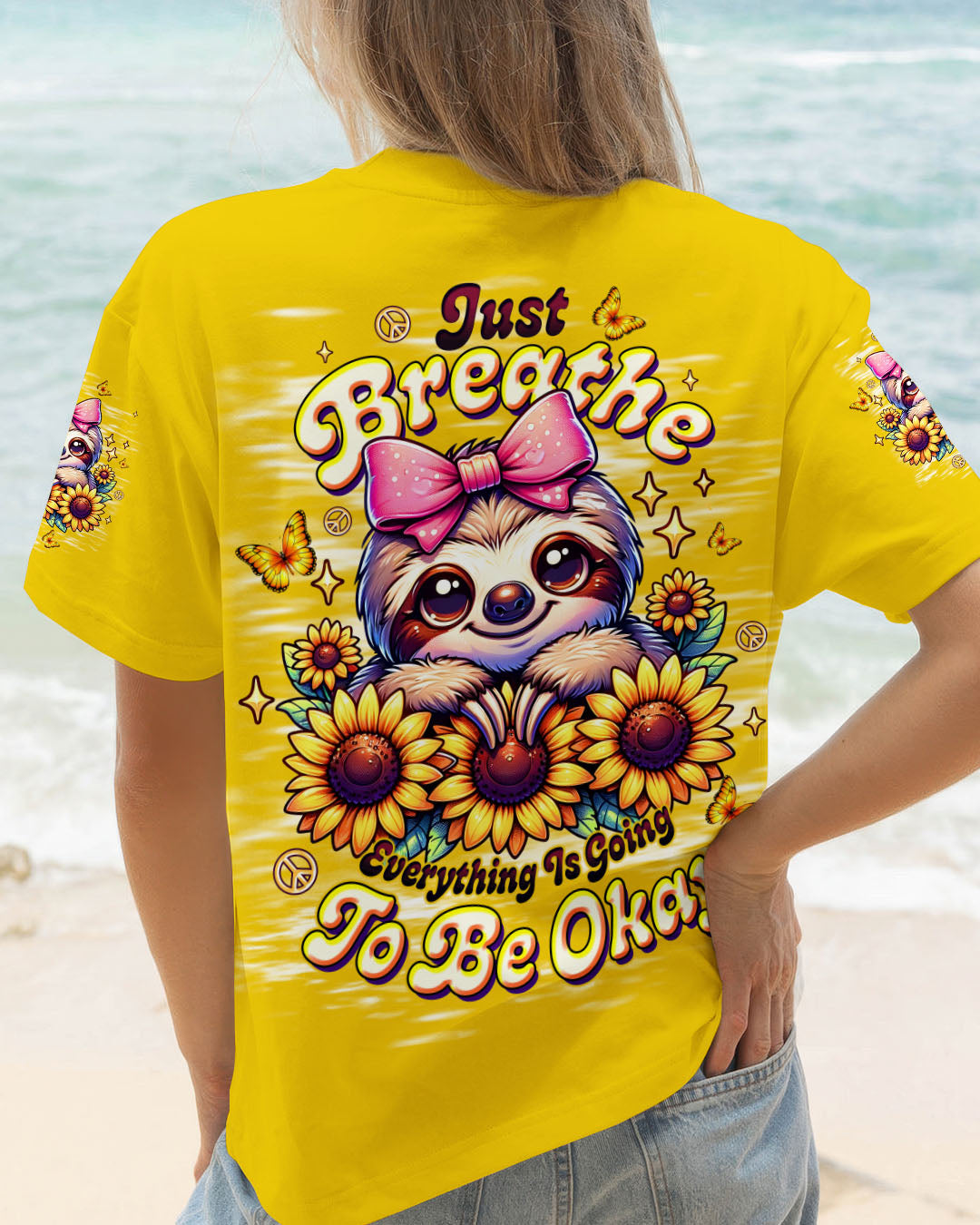 JUST BREATHE SLOTH ALL OVER PRINT - TLTW0111251