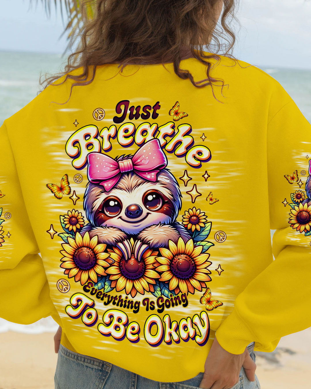 JUST BREATHE SLOTH ALL OVER PRINT - TLTW0111251