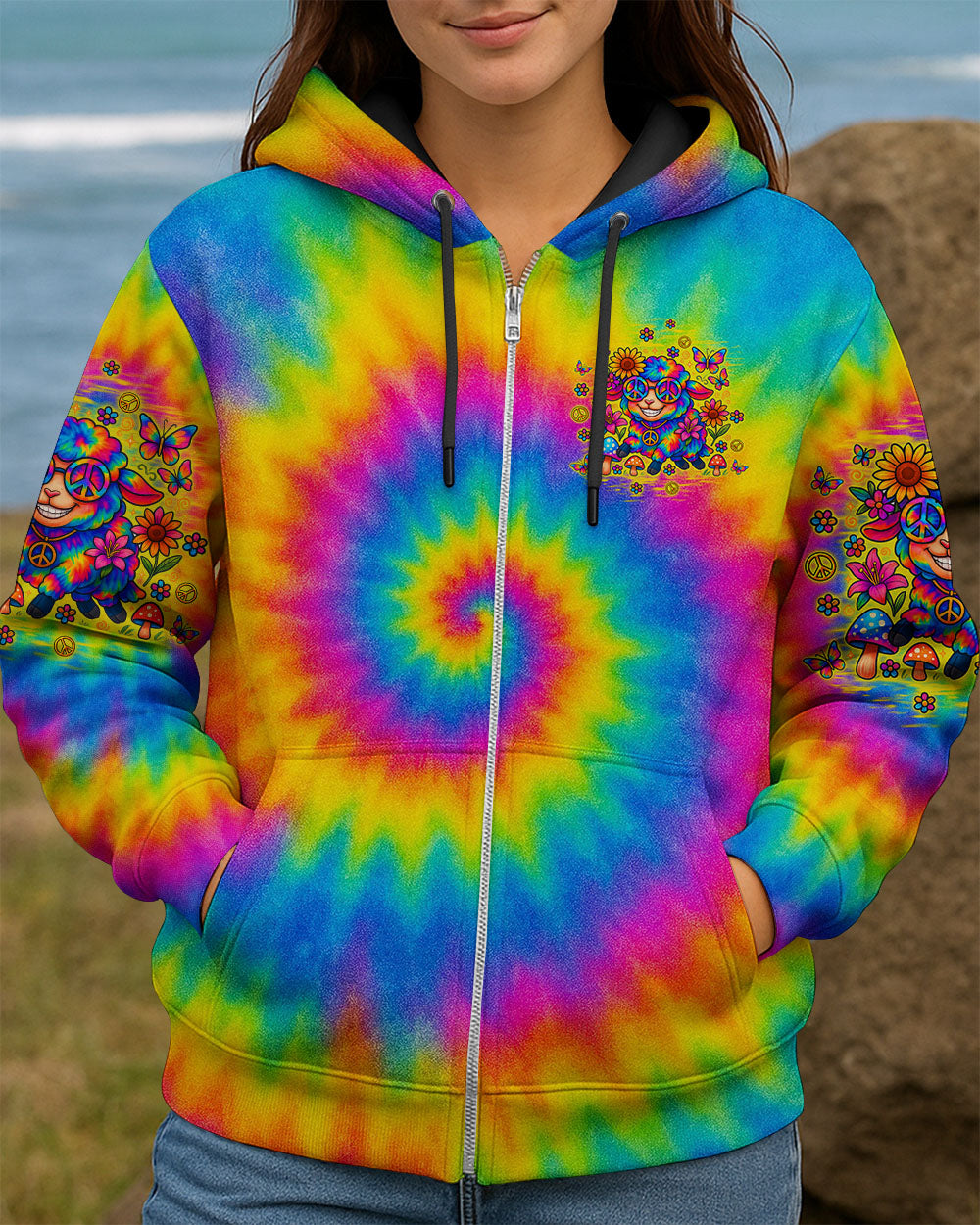 I PREFER TIE DYE AND CHAOS SHEEP ALL OVER PRINT - TLTW0207251