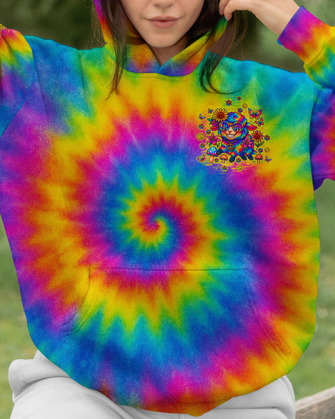 I PREFER TIE DYE AND CHAOS SHEEP ALL OVER PRINT - TLTW0207251