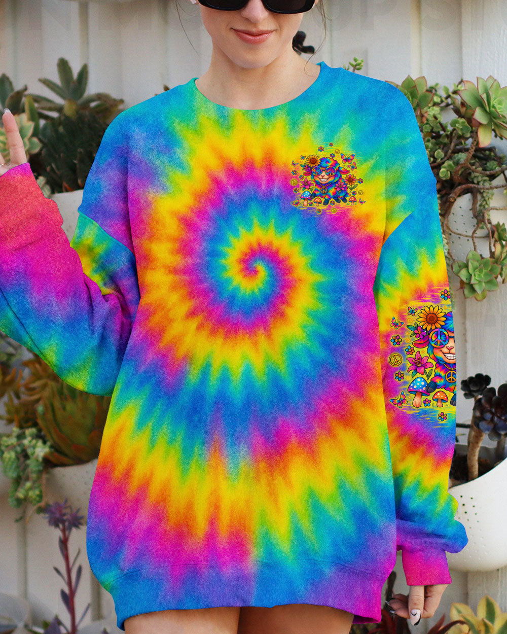 I PREFER TIE DYE AND CHAOS SHEEP ALL OVER PRINT - TLTW0207251