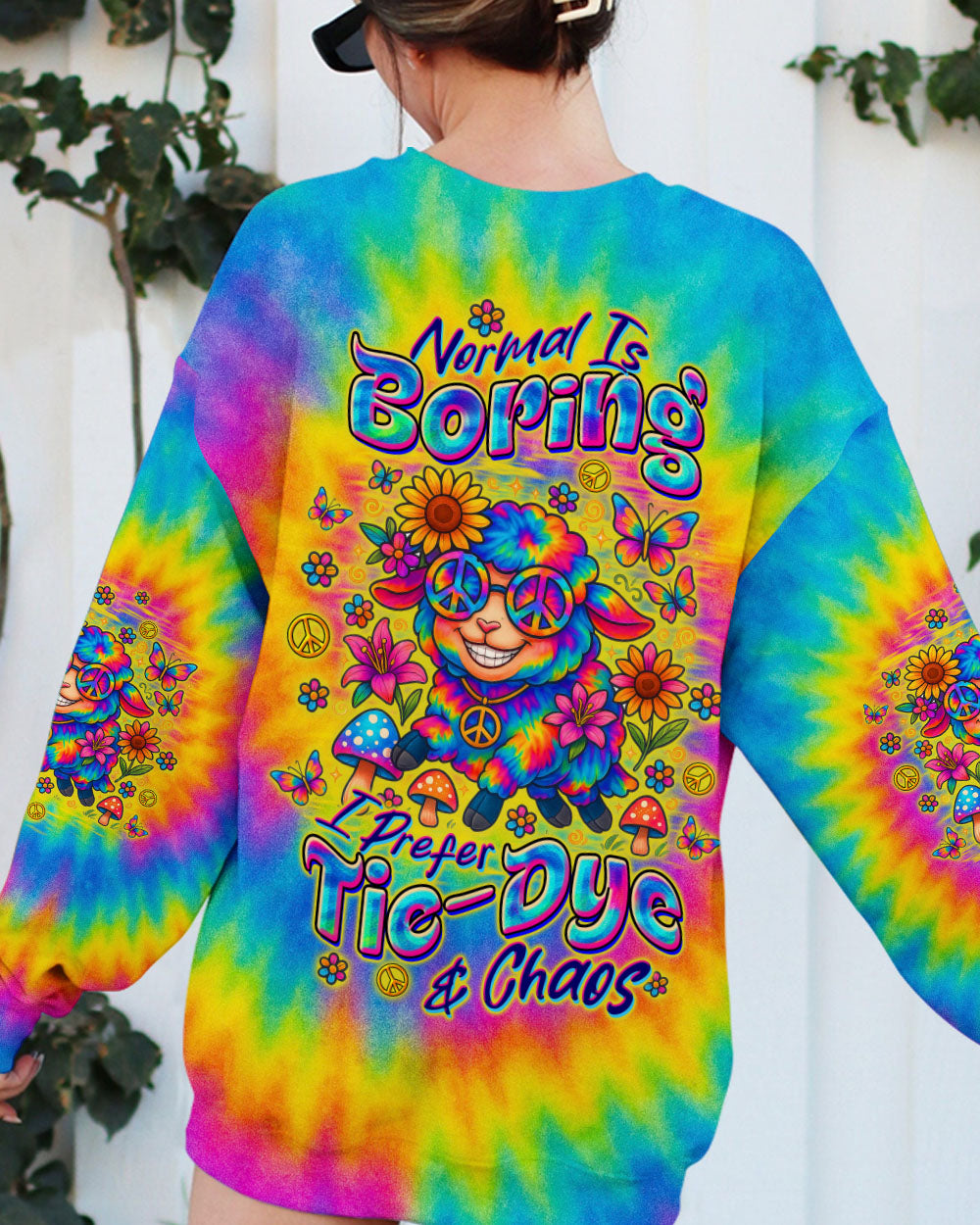 I PREFER TIE DYE AND CHAOS SHEEP ALL OVER PRINT - TLTW0207251
