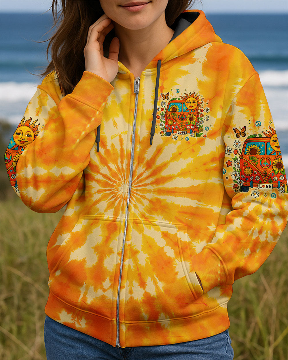 ALWAYS TAKE THE SCENIC ROUTE TIE DYE BUS ALL OVER PRINT - TLTW0207254