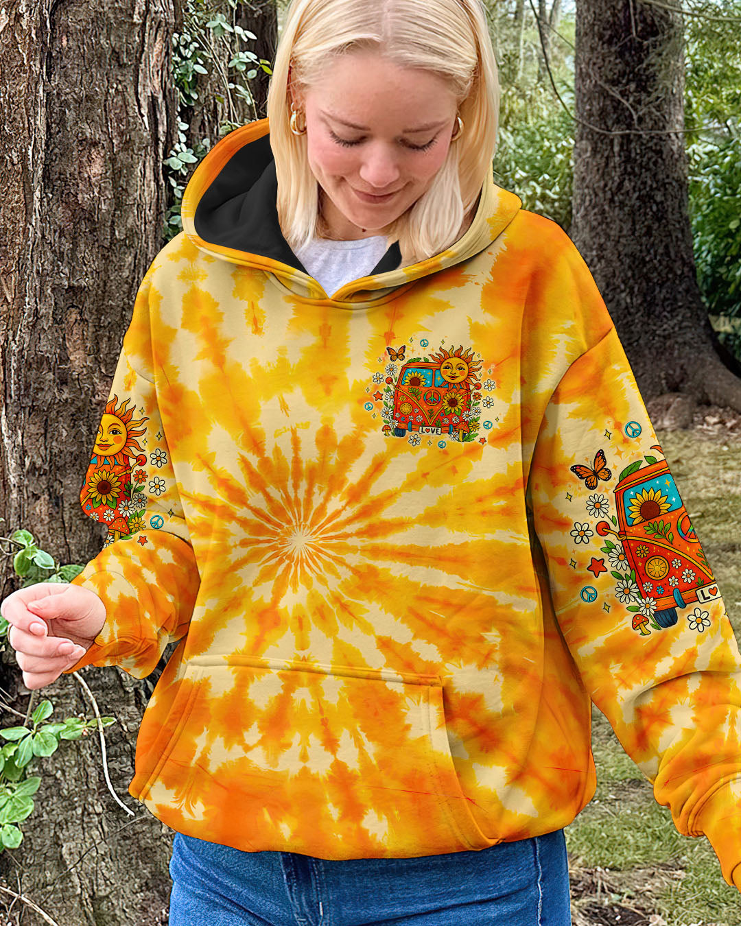 ALWAYS TAKE THE SCENIC ROUTE TIE DYE BUS ALL OVER PRINT - TLTW0207254
