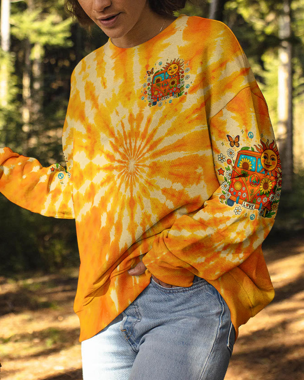 ALWAYS TAKE THE SCENIC ROUTE TIE DYE BUS ALL OVER PRINT - TLTW0207254