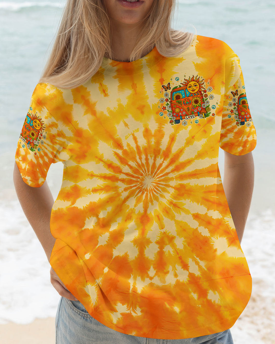 ALWAYS TAKE THE SCENIC ROUTE TIE DYE BUS ALL OVER PRINT - TLTW0207254