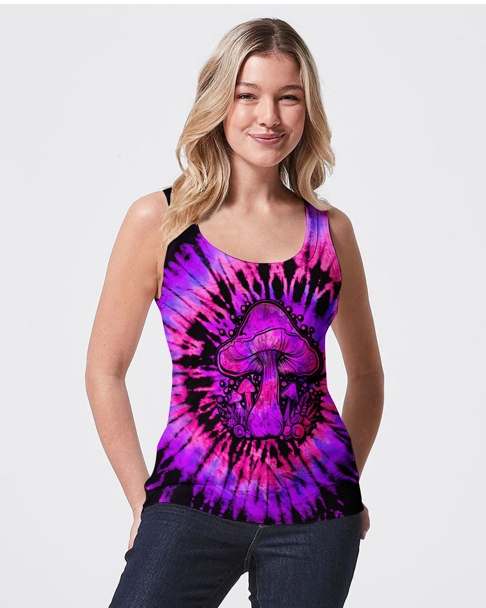 EAT MUSHROOMS SEE THE UNIVERSE TIE DYE ALL OVER PRINT - TLTW0208231