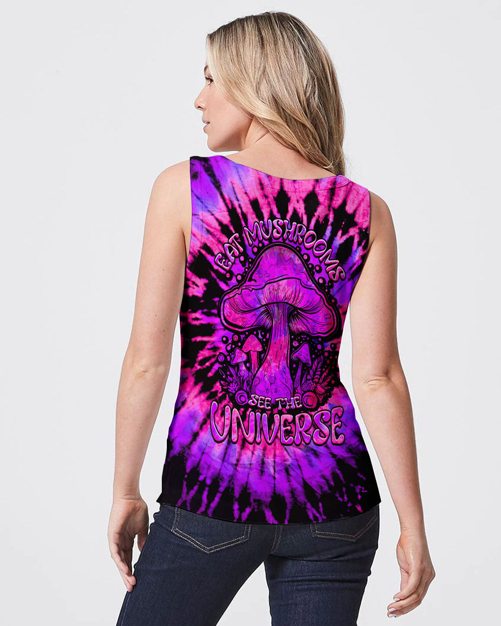 EAT MUSHROOMS SEE THE UNIVERSE TIE DYE ALL OVER PRINT - TLTW0208231