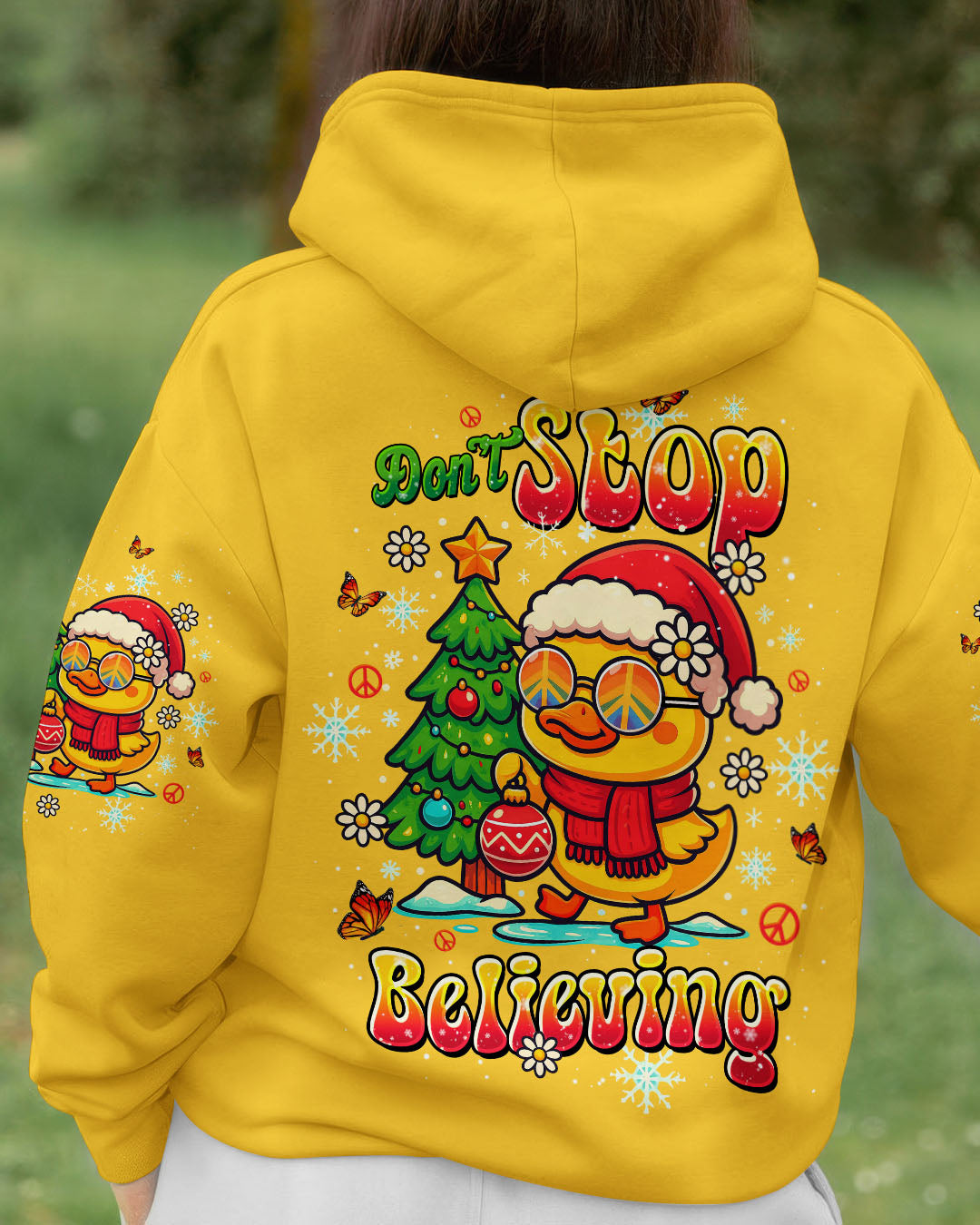 DON'T STOP BELIEVING DUCK CHRISTMAS ALL OVER PRINT - TLTW0210254