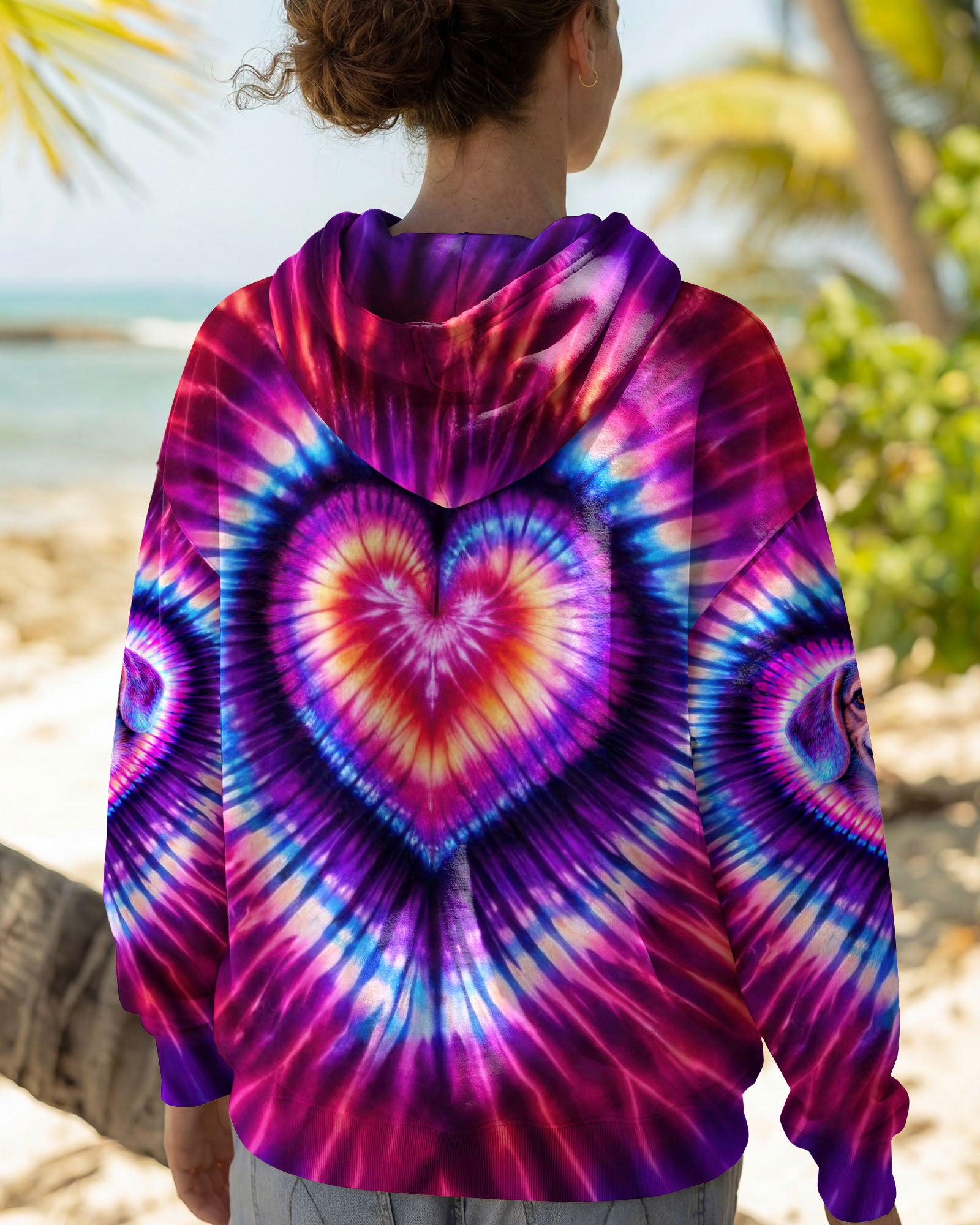 BEAGLE  DOG HEART SWIRL ALL OVER PRINT - TLTW0303262