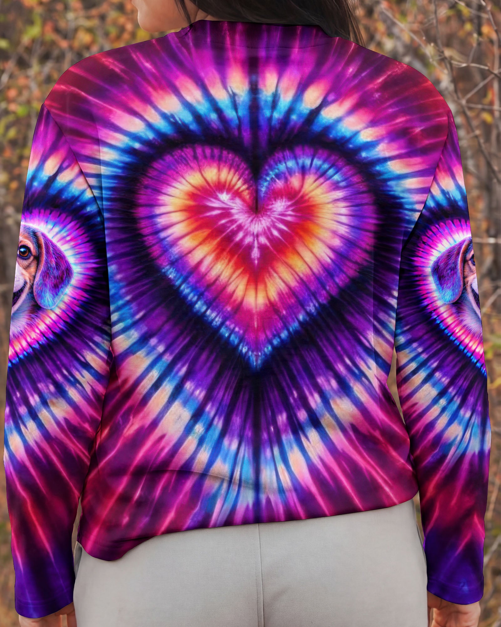 BEAGLE  DOG HEART SWIRL ALL OVER PRINT - TLTW0303262