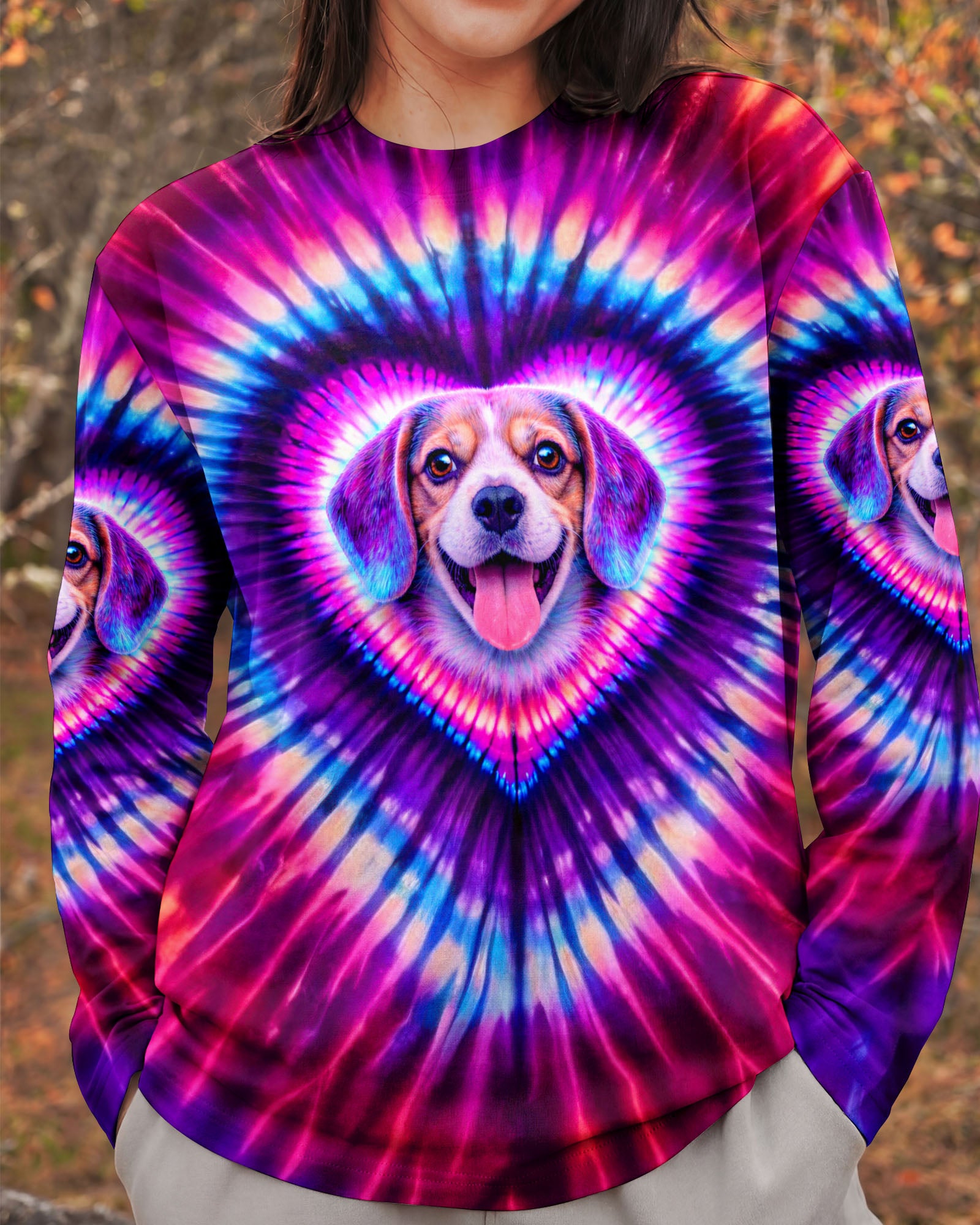 BEAGLE  DOG HEART SWIRL ALL OVER PRINT - TLTW0303262