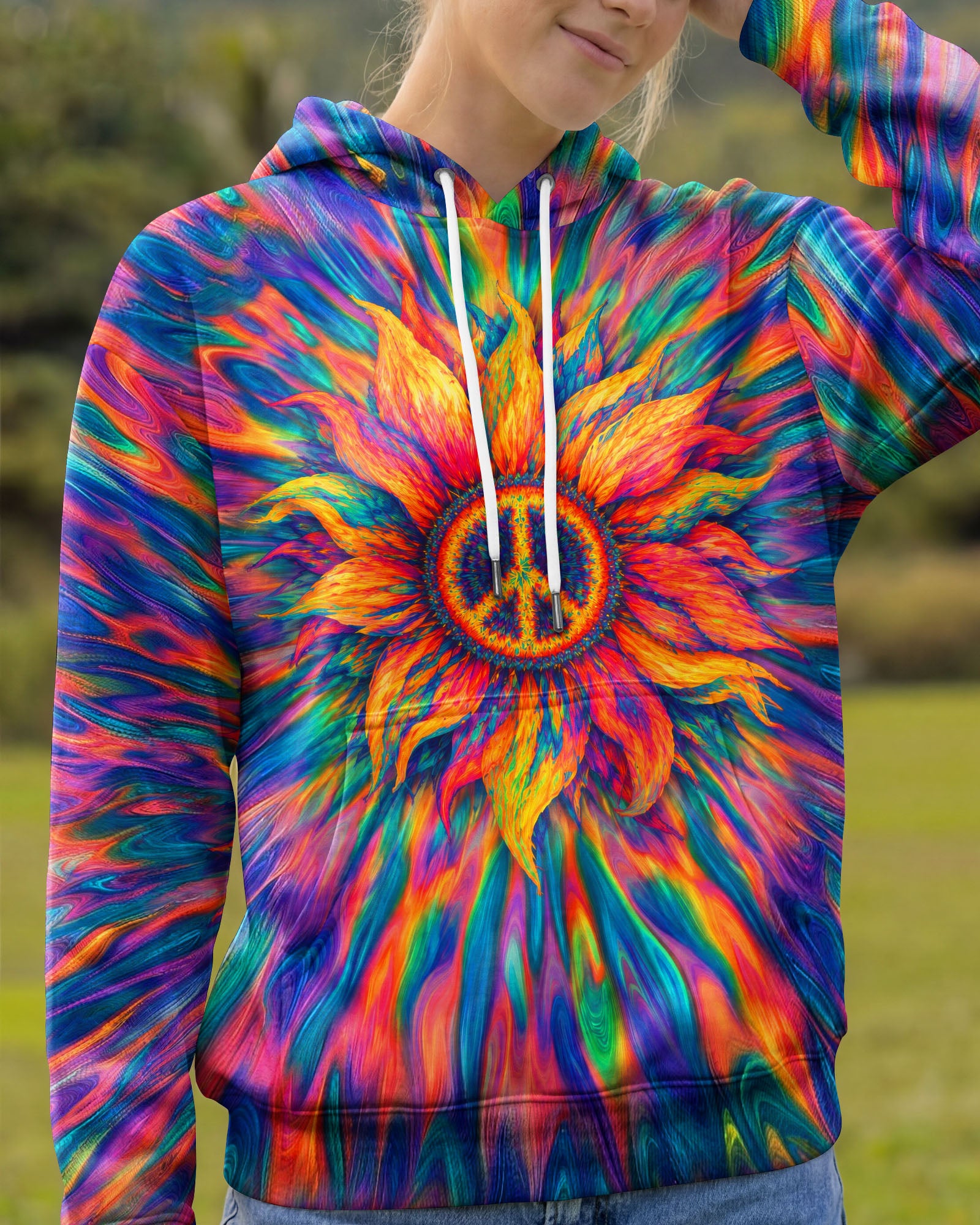 SUNFLOWER PEACE BURST ALL OVER PRINT - TLTW0306263