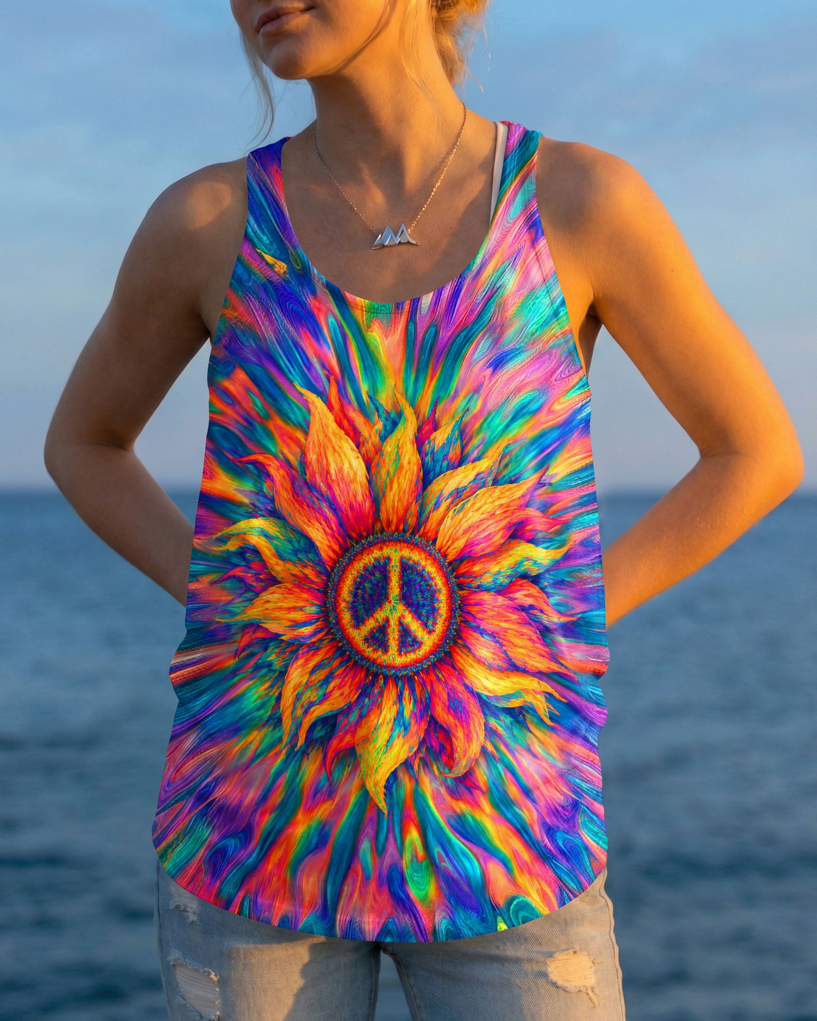 SUNFLOWER PEACE BURST ALL OVER PRINT - TLTW0306263