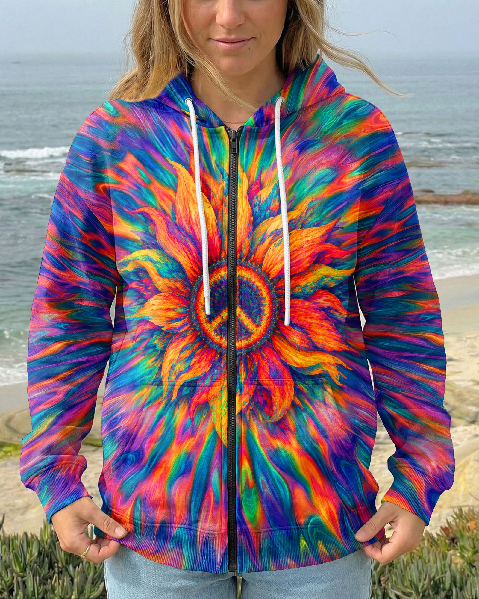 SUNFLOWER PEACE BURST ALL OVER PRINT - TLTW0306263