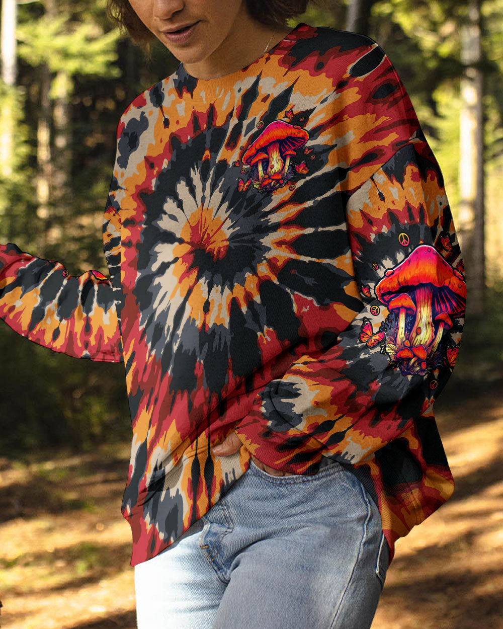 EAT MUSHROOMS SEE THE UNIVERSE TIE DYE ALL OVER PRINT - TLTW0310252