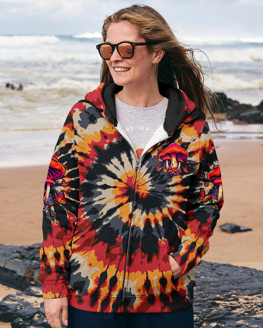EAT MUSHROOMS SEE THE UNIVERSE TIE DYE ALL OVER PRINT - TLTW0310252