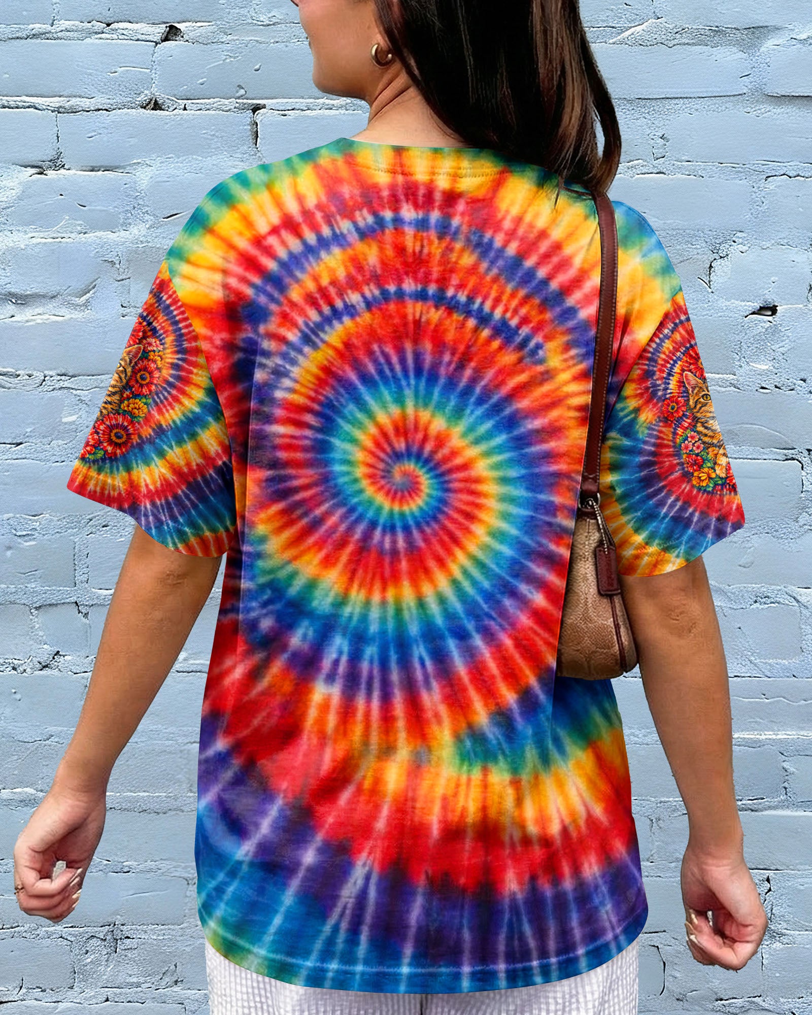 FLORAL CAT SWIRL ALL OVER PRINT - TLTW0403262
