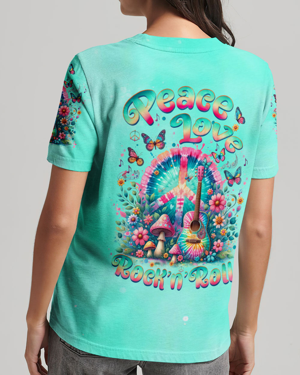 PEACE LOVE ROCK'N ROLL ALL OVER PRINT - TLTW0406244