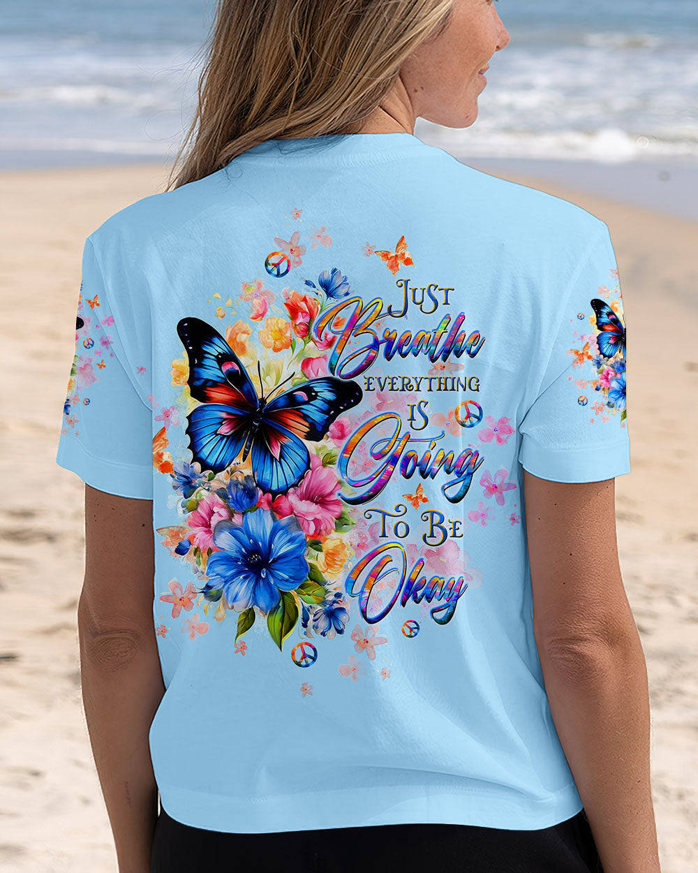 JUST BREATHE BUTTERFLY ALL OVER PRINT  - TLTW0410243