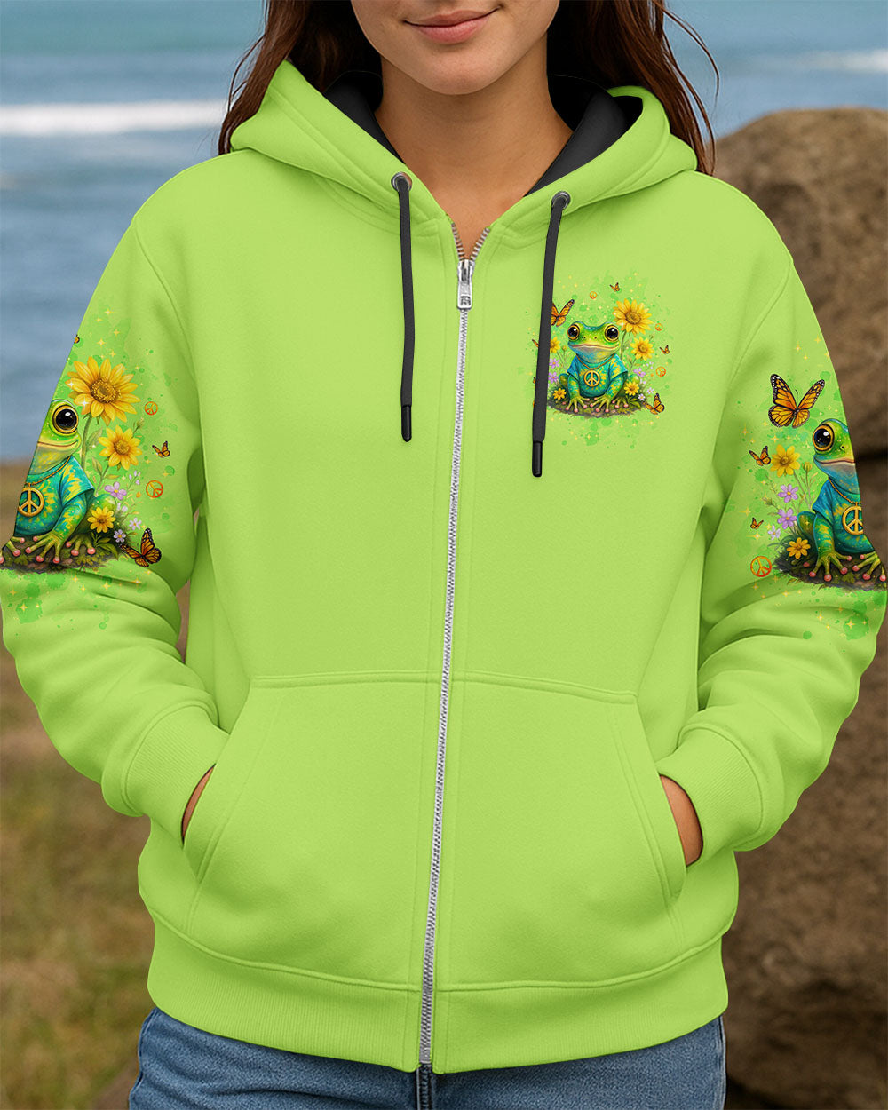 BE YOU THE WORLD WILL ADJUST FROG ALL OVER PRINT - TLTW0410251