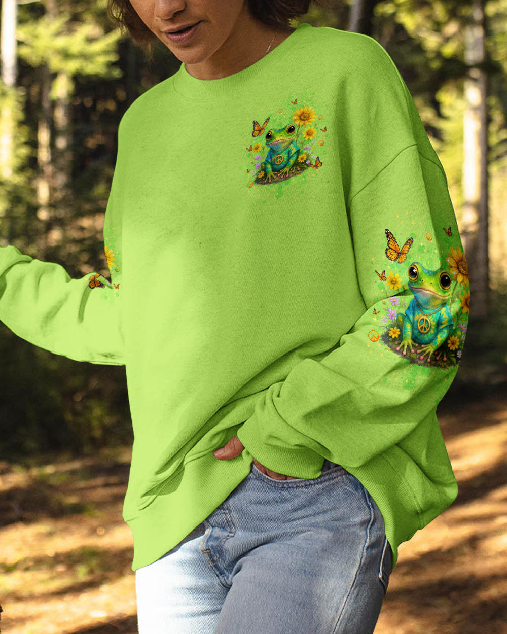 BE YOU THE WORLD WILL ADJUST FROG ALL OVER PRINT - TLTW0410251