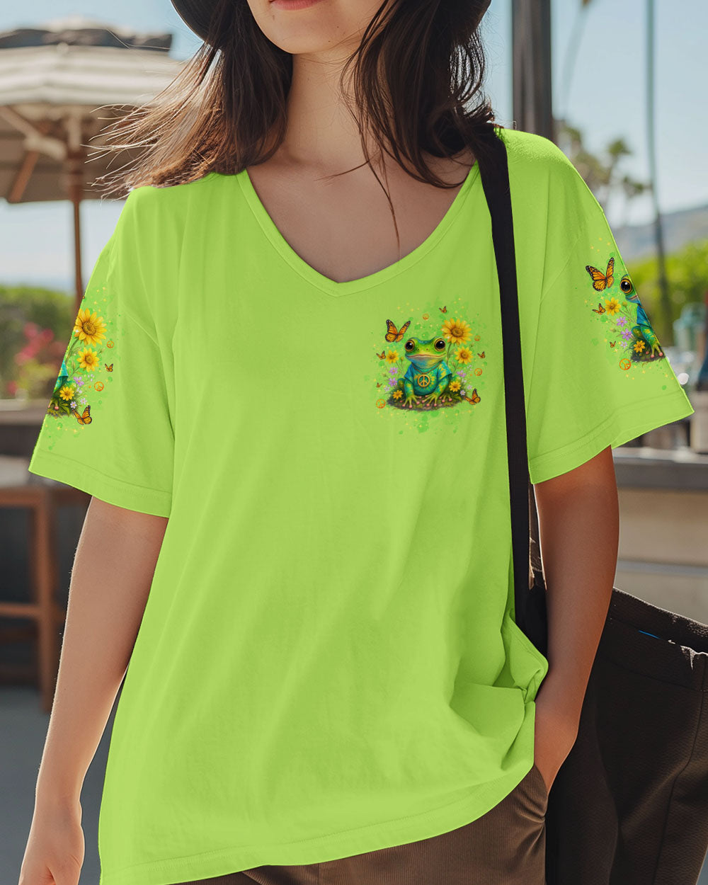 BE YOU THE WORLD WILL ADJUST FROG ALL OVER PRINT - TLTW0410251
