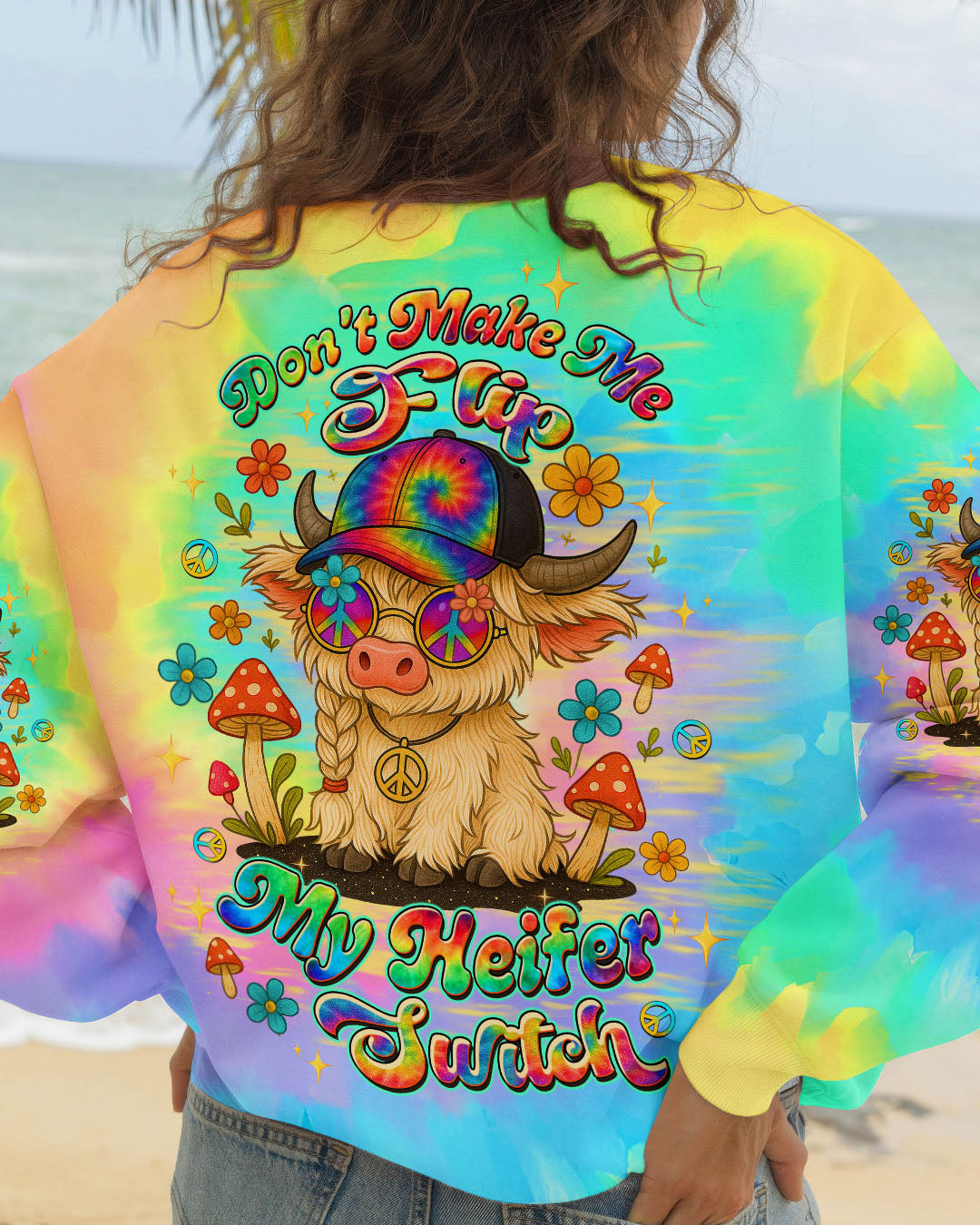 HEIFER SWITCH COW TIE DYE  ALL OVER PRINT - TLTW0411252