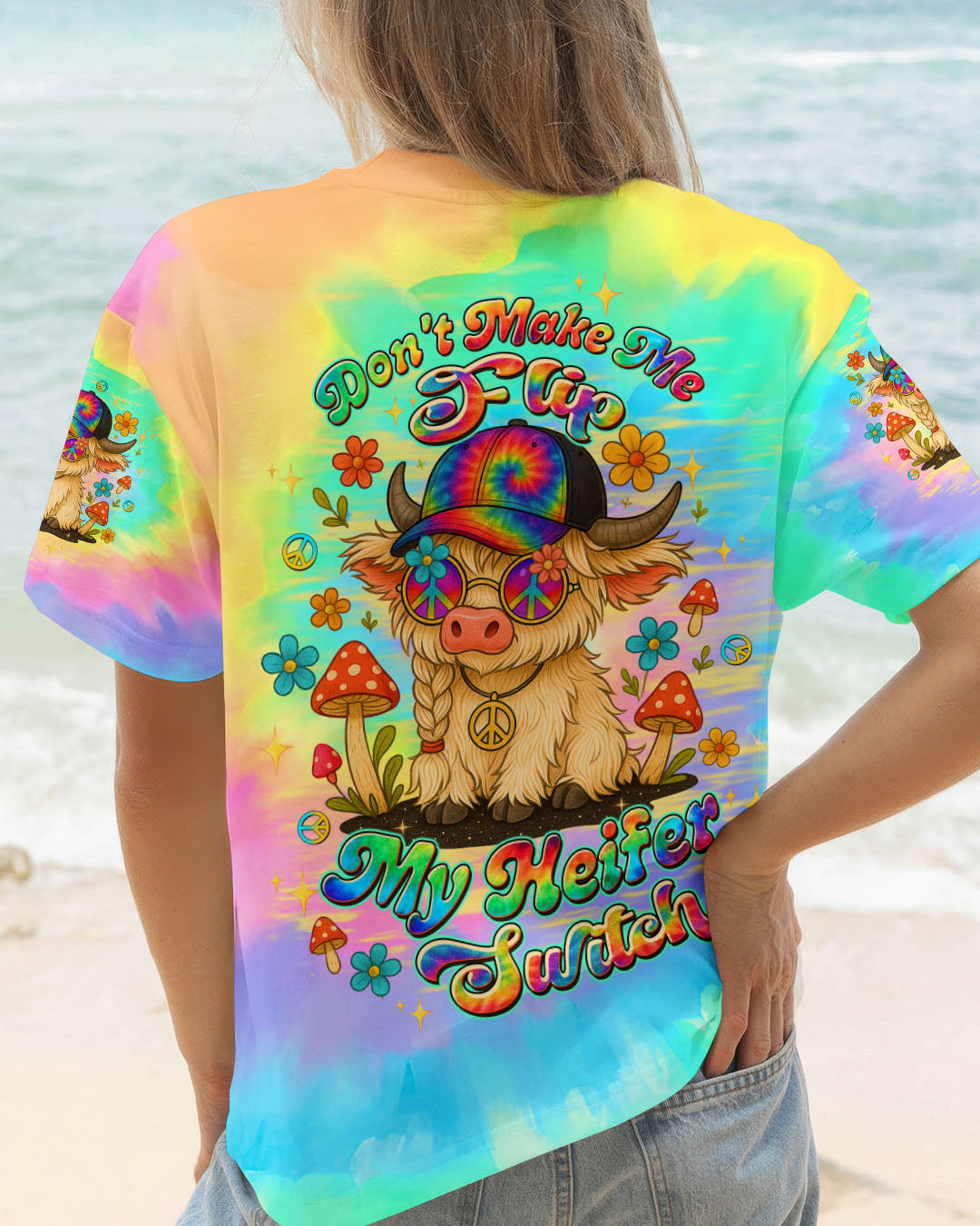 HEIFER SWITCH COW TIE DYE  ALL OVER PRINT - TLTW0411252