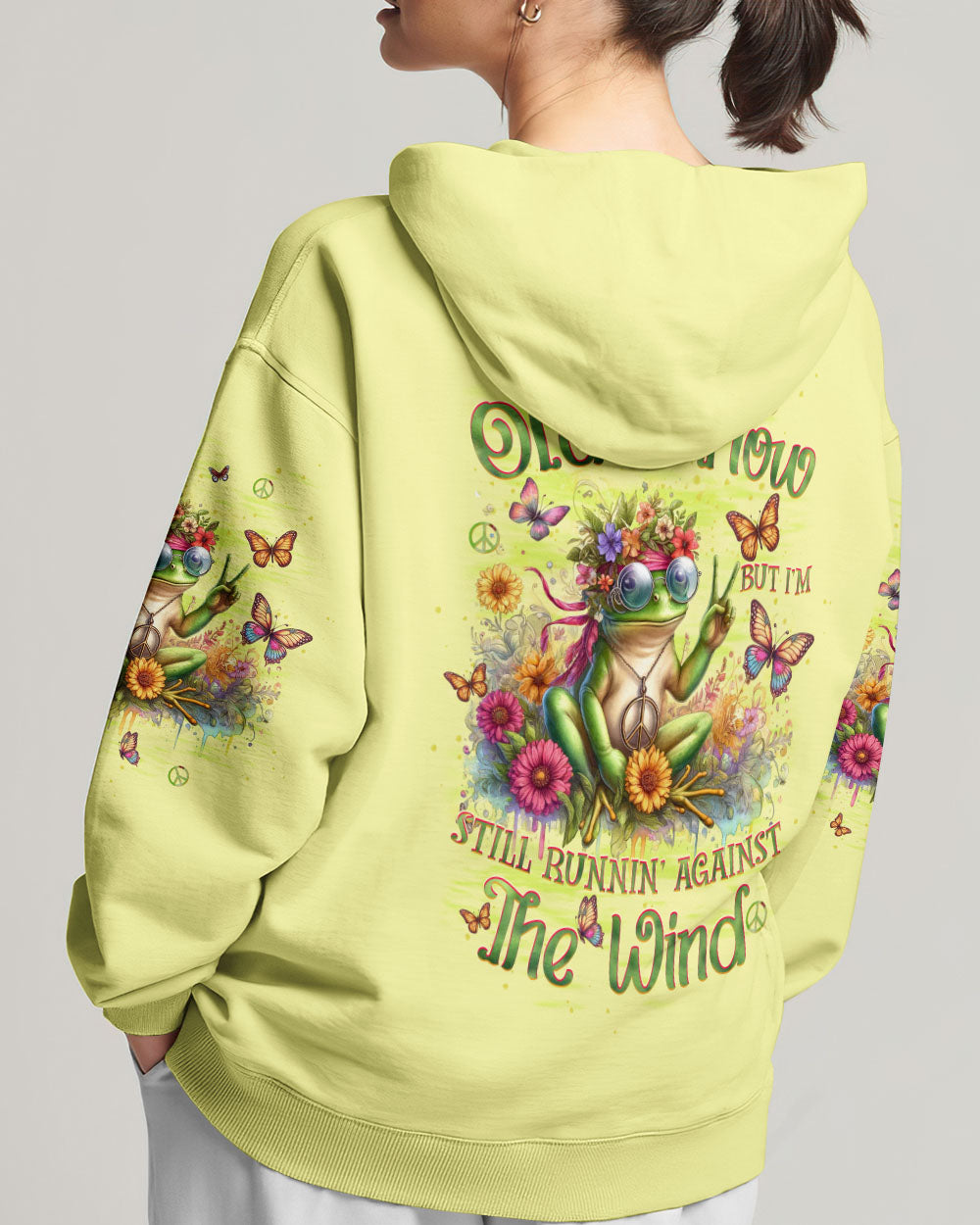 RUNNING AGAINST THE WIND FROG ALL OVER PRINT - TLTW0506244
