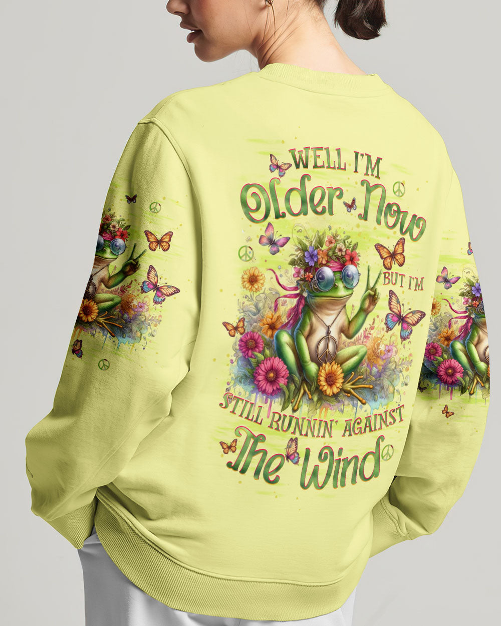 RUNNING AGAINST THE WIND FROG ALL OVER PRINT - TLTW0506244