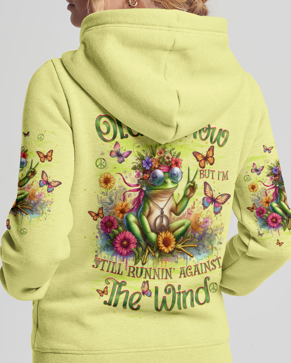 RUNNING AGAINST THE WIND FROG ALL OVER PRINT - TLTW0506244