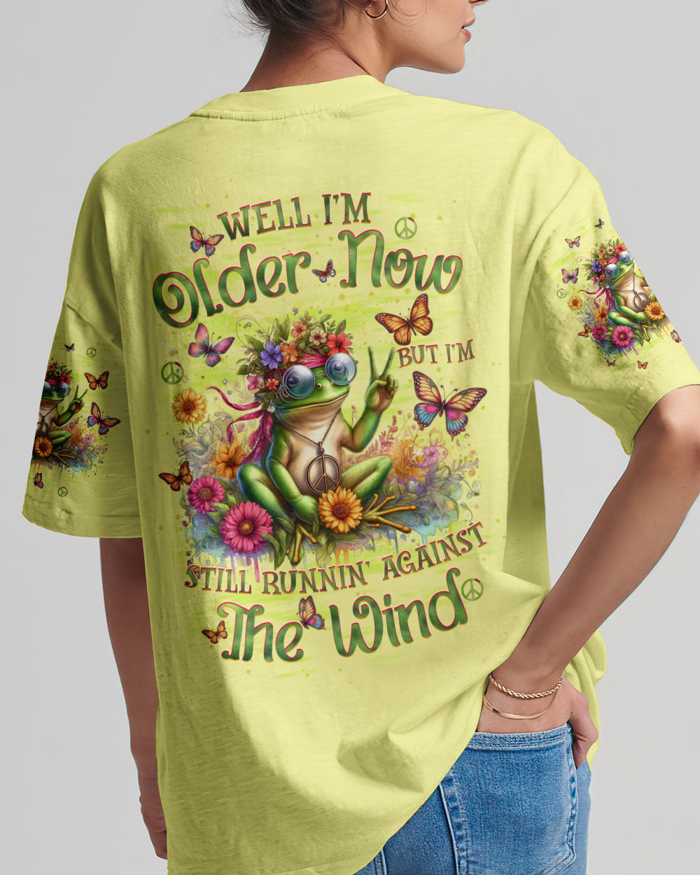 RUNNING AGAINST THE WIND FROG ALL OVER PRINT - TLTW0506244
