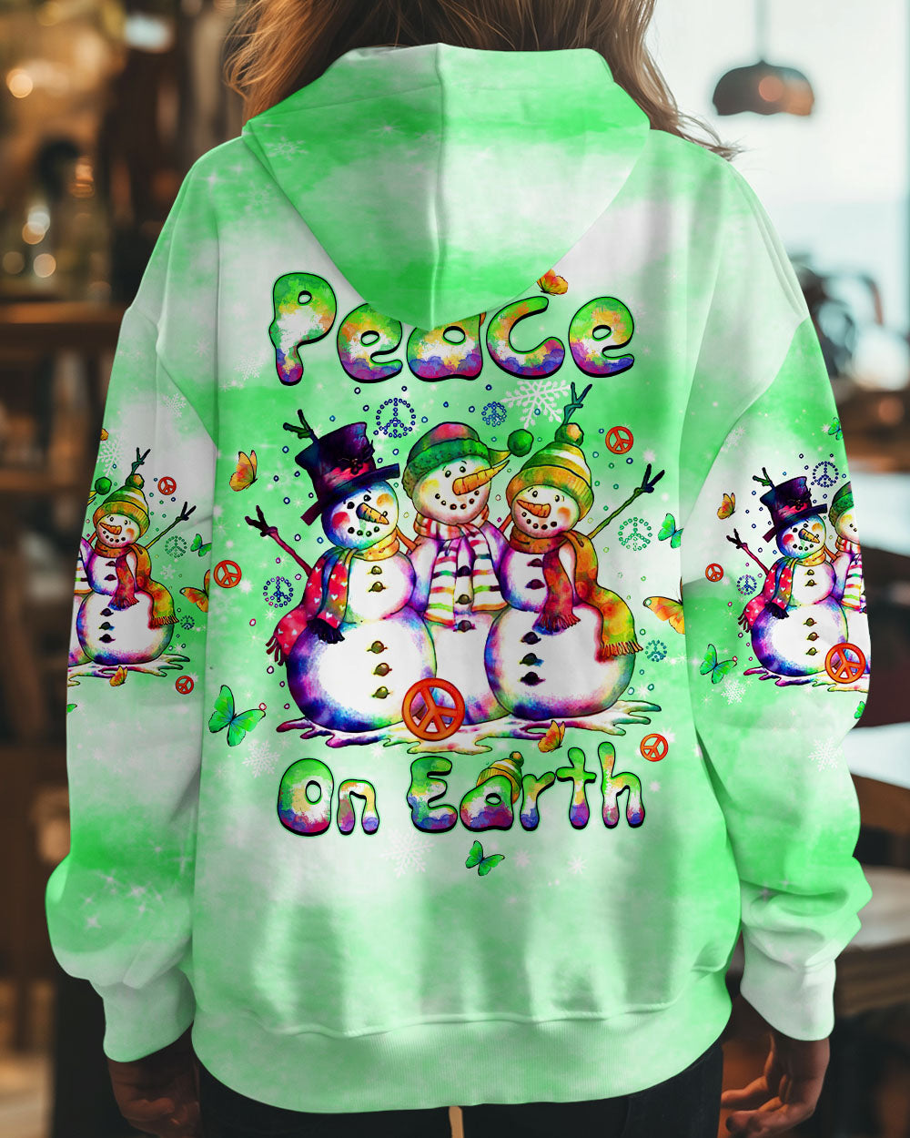 PEACE ON EARTH SNOWMAN CHRISTMAS ALL OVER PRINT - TLTW0510245