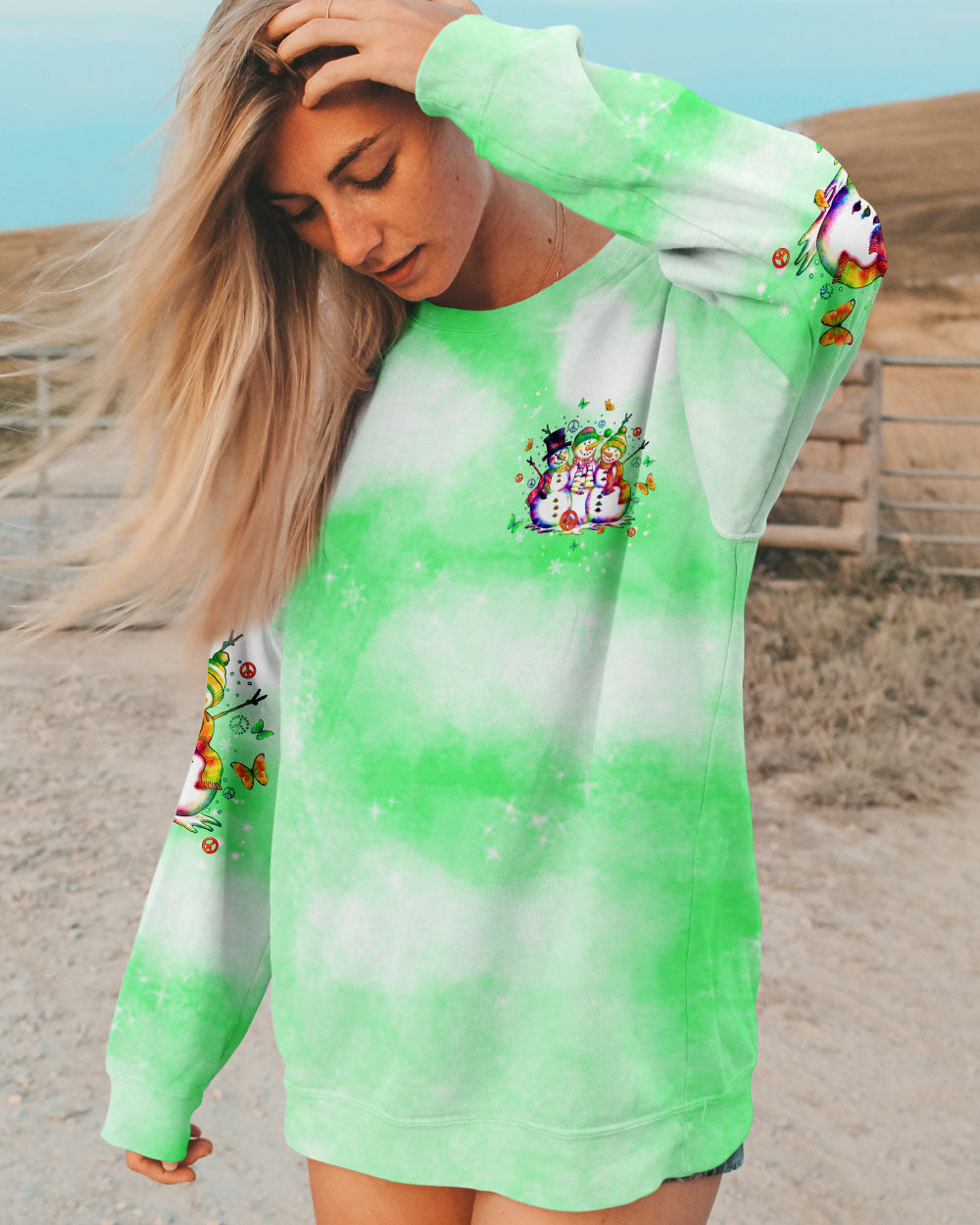 PEACE ON EARTH SNOWMAN CHRISTMAS ALL OVER PRINT - TLTW0510245