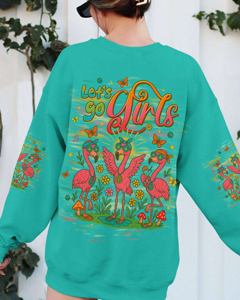 LET'S GO GIRLS FLAMINGO ALL OVER PRINT  - TLTW0514251