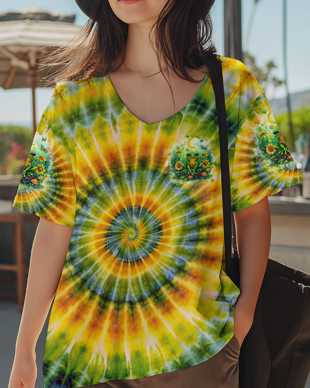 BE YOU THE WORLD WILL ADJUST FROG TIE DYE  ALL OVER PRINT  - TLTW0601252