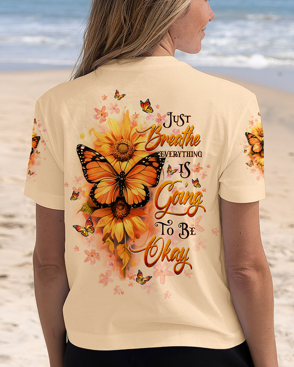 JUST BREATHE BUTTERFLY ALL OVER PRINT  - TLTW0603255