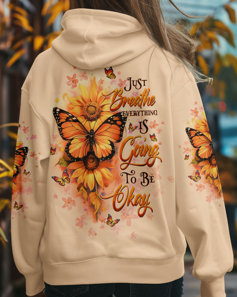 JUST BREATHE BUTTERFLY ALL OVER PRINT  - TLTW0603255