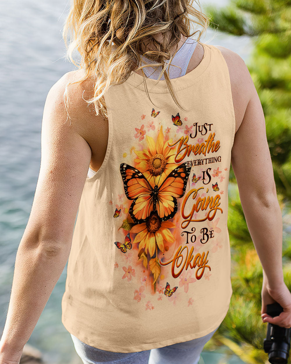 JUST BREATHE BUTTERFLY ALL OVER PRINT  - TLTW0603255