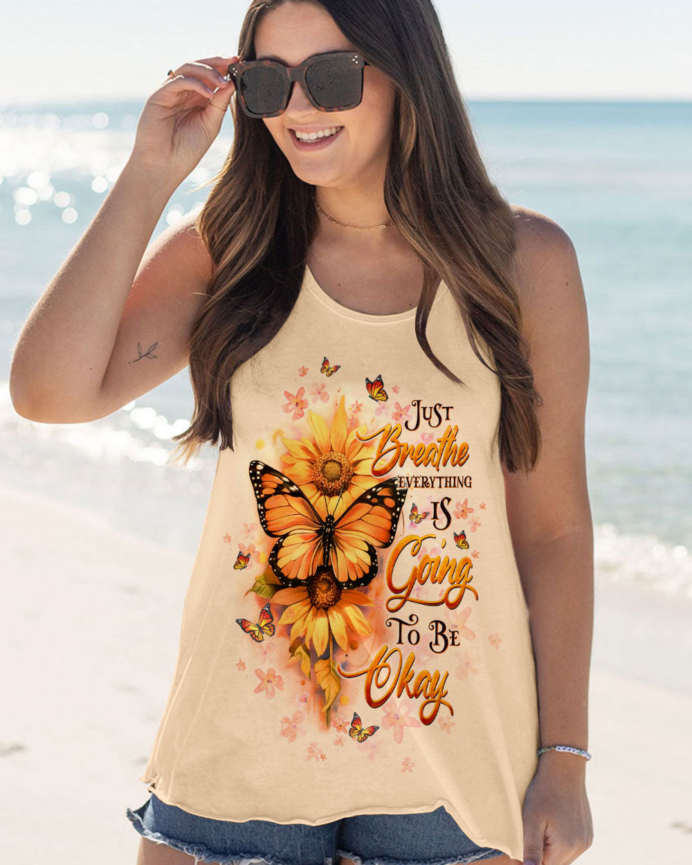 JUST BREATHE BUTTERFLY ALL OVER PRINT  - TLTW0603255