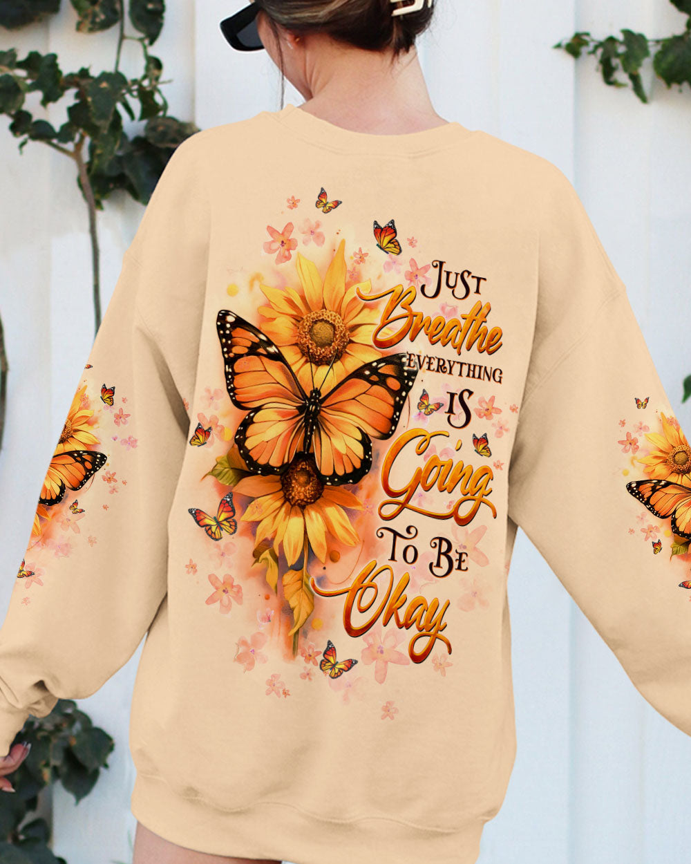 JUST BREATHE BUTTERFLY ALL OVER PRINT  - TLTW0603255