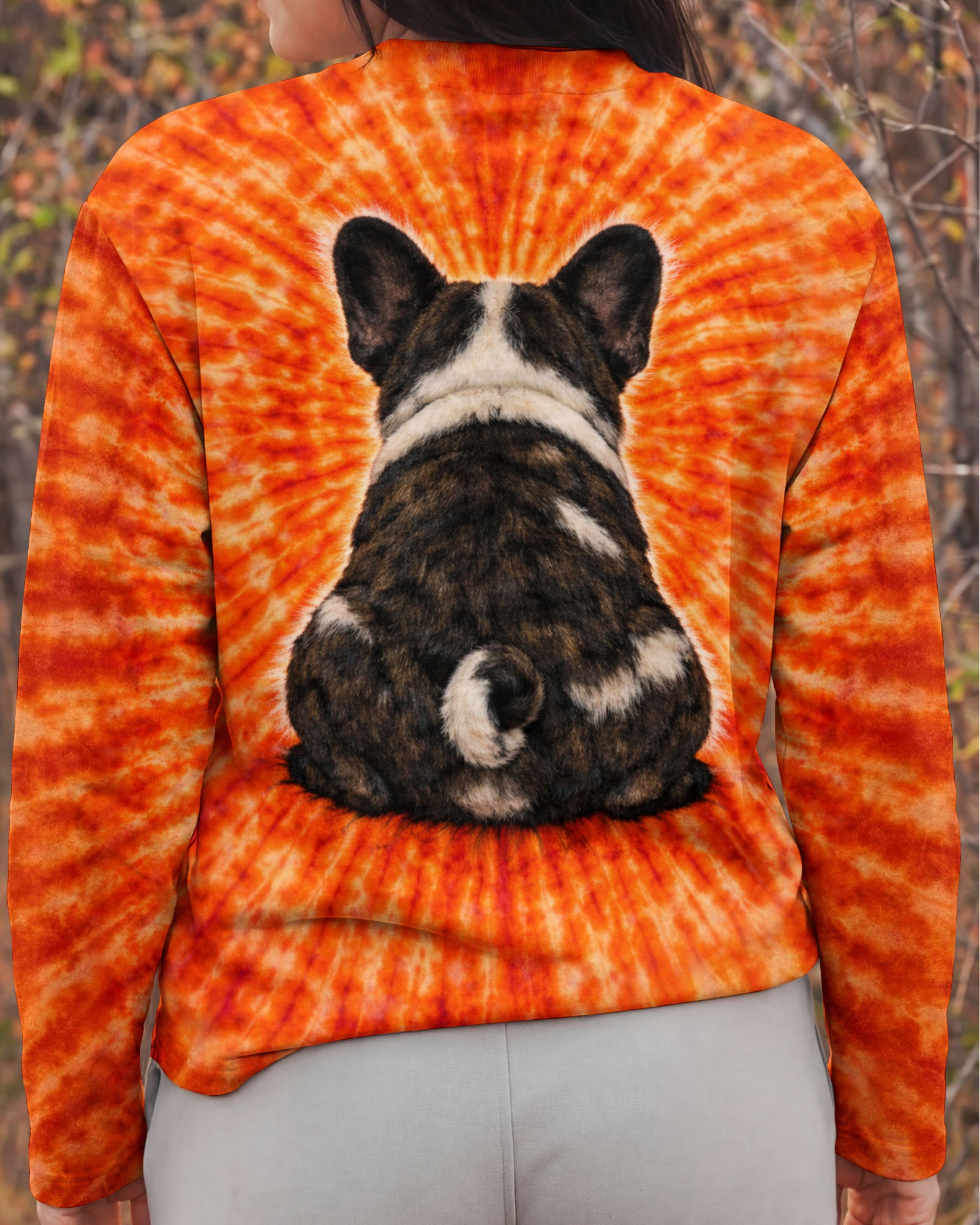 FRENCH BULLDOG ORANGE SWIRL ALL OVER PRINT - TLTW0603263